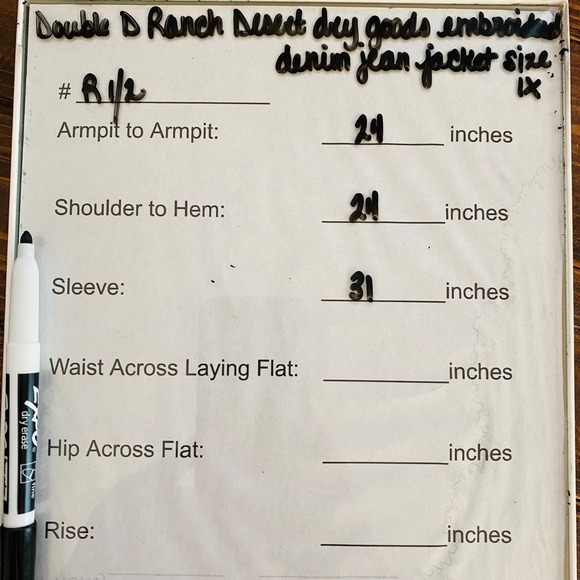 Double D Ranch PLUS Boho Western Desert Dry Goods Embroidered Jean Jacket Sz 1X - Picture 12 of 12